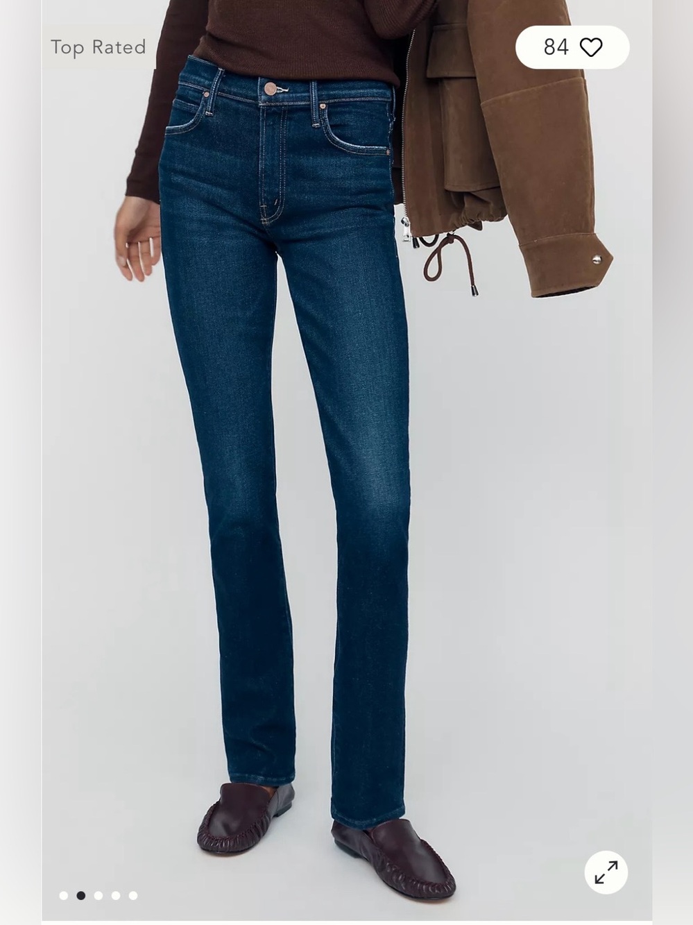 MOTHER The Rascal Skimp Mid-Rise Straight Leg Jeans in Hard Stop Honey 25. NWT